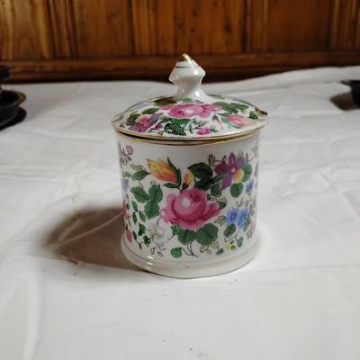 Flower print sugar bowl