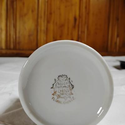 Flower print sugar bowl