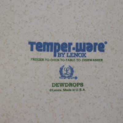 Lenox Temper-wave Dewdrops Ceramic Fondue Warmer Set and Ovenware