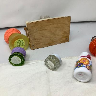 Avon Bottles and Folk Art Mother Working Loom