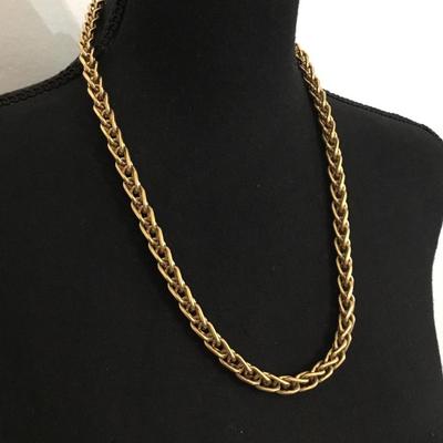 Vintage Monet, gold chain, heavy chunky 18 inch necklace