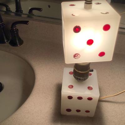 Vintage Dice Lamp