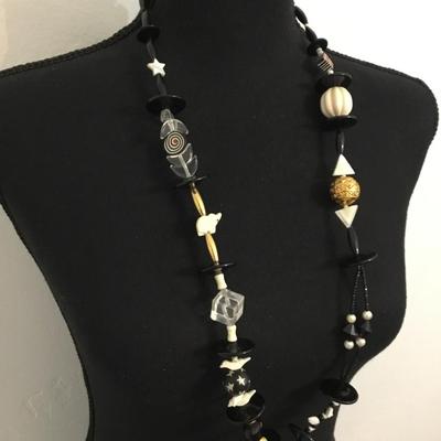 Unique, rare, vintage, beaded statement, necklace
