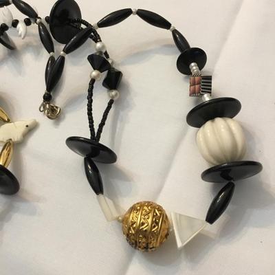 Unique, rare, vintage, beaded statement, necklace