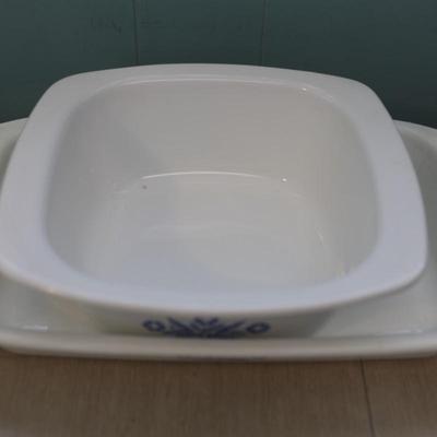 Corning Ware "Blue Cornflower" Dutch Oven, Roaster, and Platter