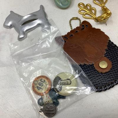 Vintage Jewelry, Buttons, Hall Pottery, and Tin