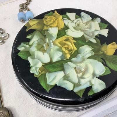 Vintage Jewelry, Buttons, Hall Pottery, and Tin