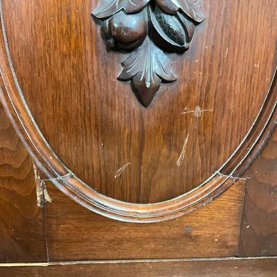 DR458 Antique Marble Top Victorian Buffet Cabinet