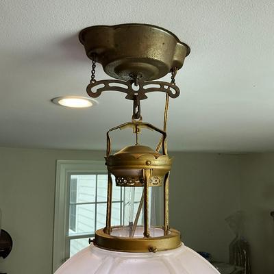 DR464 Antique Model 12 Aladdin Oil Lamp Converted Chandelier