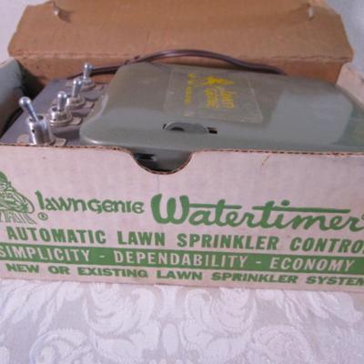 Auto sprinkler timer, new auto sprinkler angle valve, new weed eater heads