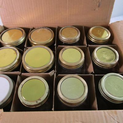 12 quart size canning jars & rings