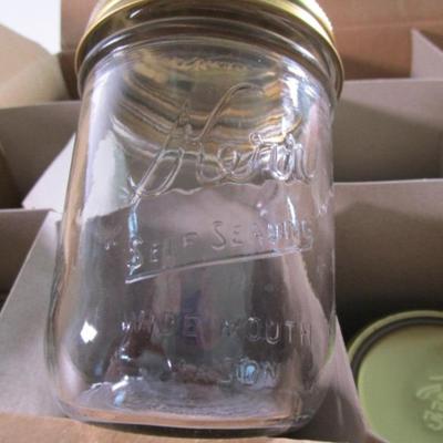 12 pint size canning jars & rings