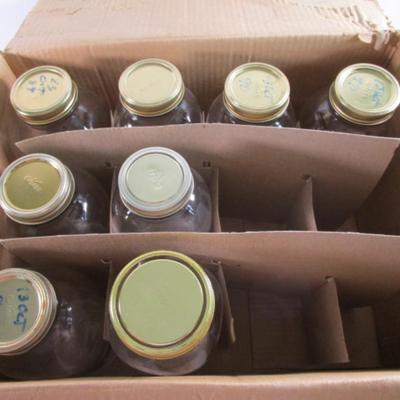 8 half-gallon canning jars & rings