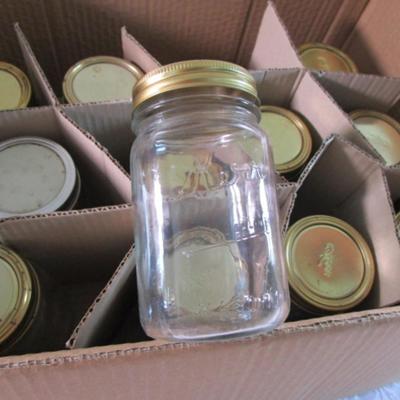 12 pint size canning jars & rings