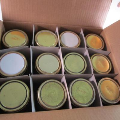 12 quart size canning jars & rings