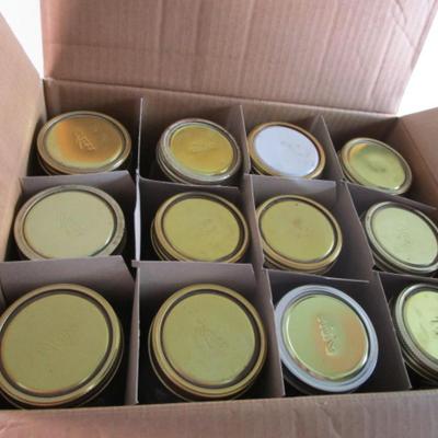 12 quart size canning jars & rings