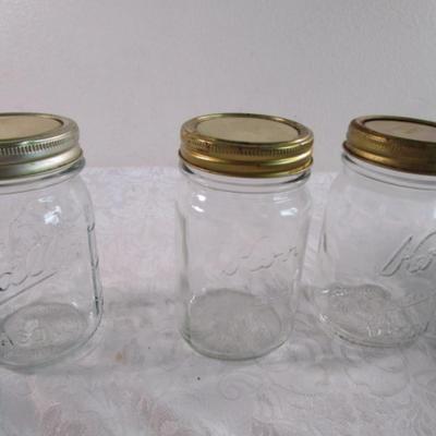 19 canning jars, see description