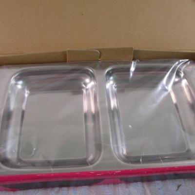 Internation Silver Co. Stainless steel 2-compartment dish