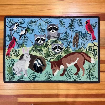 DR472 Claire Murray “Forest Creatures” Hooked Rug