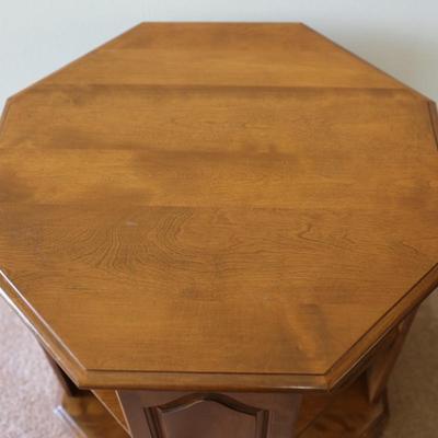 Wood Octagonal Side Table