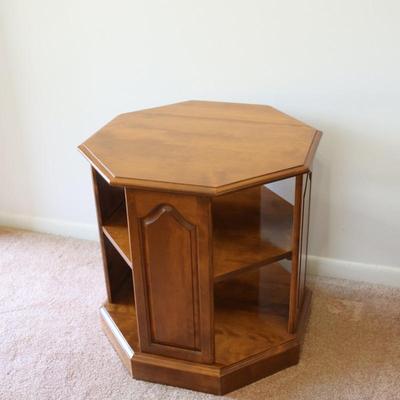 Wood Octagonal Side Table