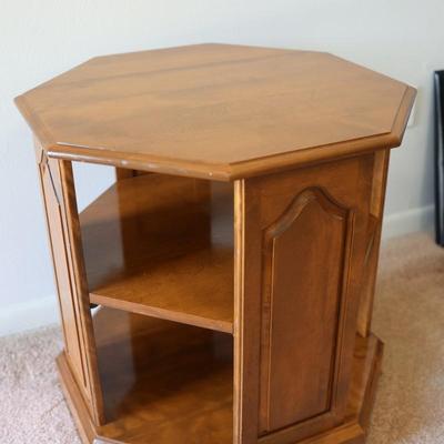Wood Octagonal Side Table
