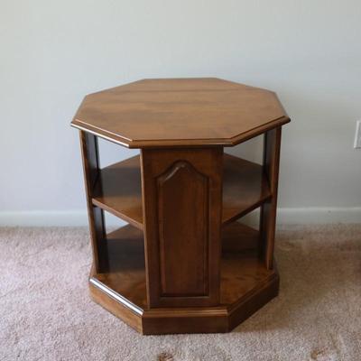 Wood Octagonal Side Table