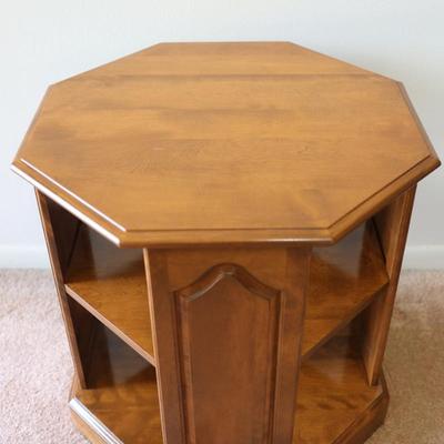 Wood Octagonal Side Table