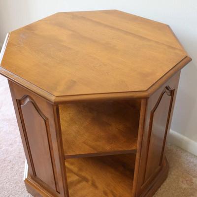 Wood Octagonal Side Table