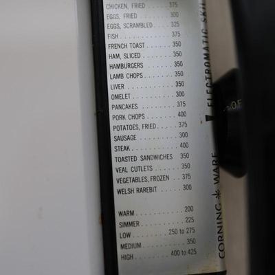 Vintage Corning Ware Electromatic Skillet