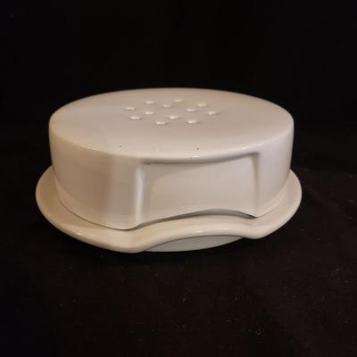 White Bowls, Brie Bakeware, Round Woven Basket-Crate & Barrel (K-RG)