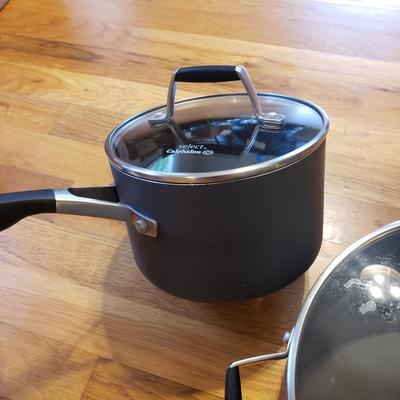 Eight Piece Calphalon, All-Clad and NSF Pots and Pans (K-KD)