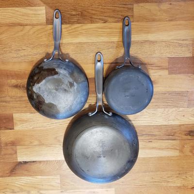 Eight Piece Calphalon, All-Clad and NSF Pots and Pans (K-KD)