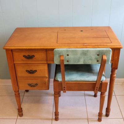 Vintage Singer Sewing Machine Desk