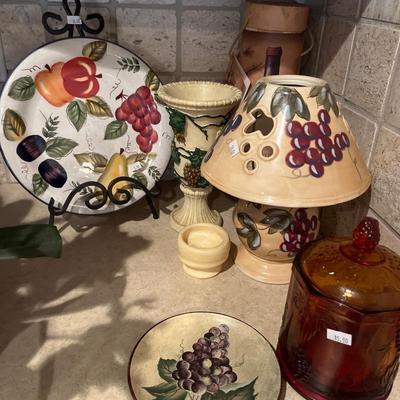 Christmas Glasses, Bird Cups, Grape Decor