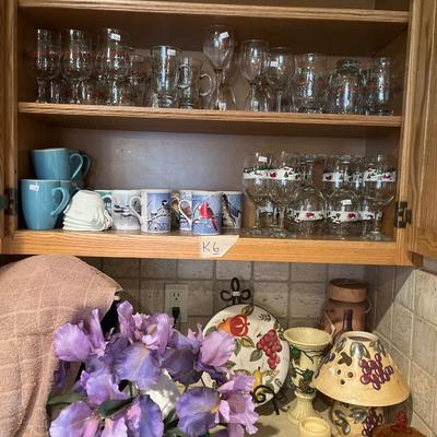 Christmas Glasses, Bird Cups, Grape Decor