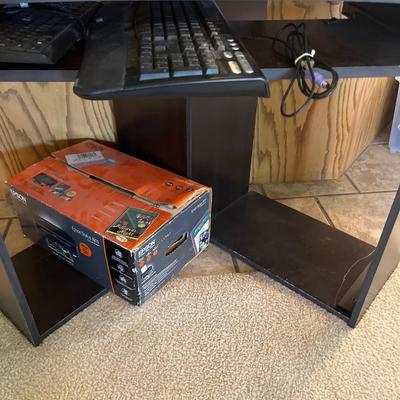 Computer Desk, Monitor & keyboards