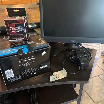Computer Desk, Monitor & keyboards