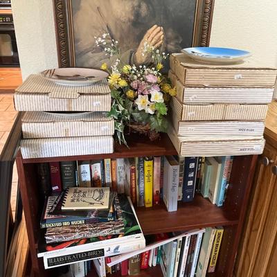 Bookshelf , Frames, Books, Plates