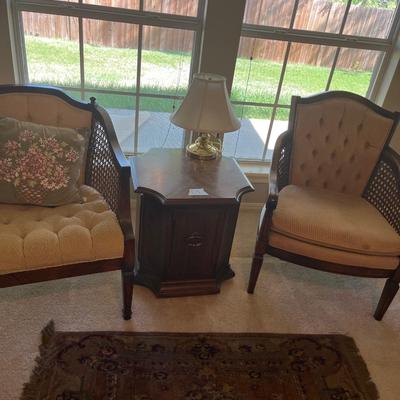 Chairs, End Table, Rug
