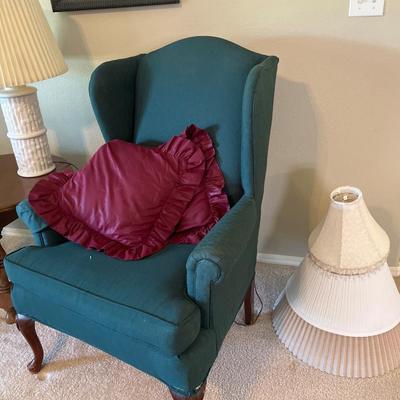 Wingback Chairs, table, Pictures, Rug