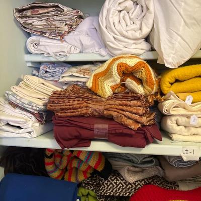 Sheets, Afghans Pillows, curtains