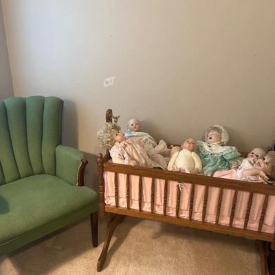 Cradle, Vintage Chair, Dolls