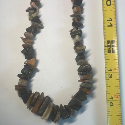 Stone, wood & bead necklaces