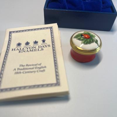 Halcyon Days Enamel Pill Box