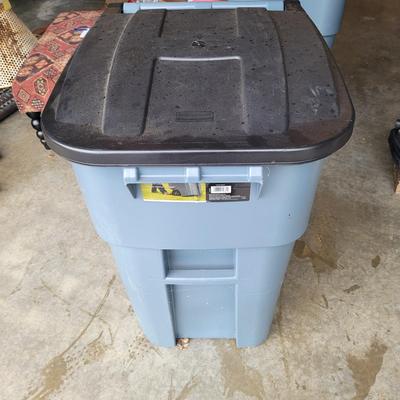 Two Rolling Rubbermaid Trash Bins (G-EL)