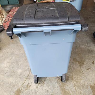 Two Rolling Rubbermaid Trash Bins (G-EL)