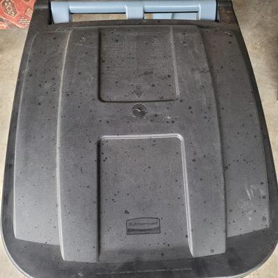Two Rolling Rubbermaid Trash Bins (G-EL)