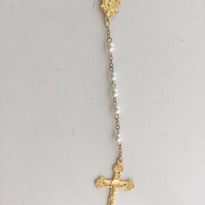 Purity marked vintage rosary necklace