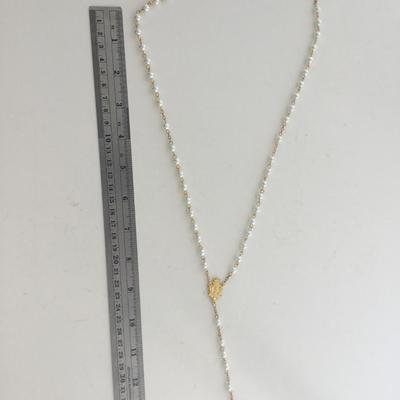 Purity marked vintage rosary necklace